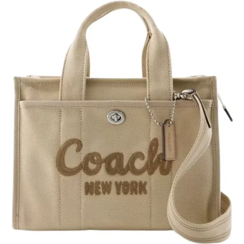 Canvas Shopper Bag - Neutral Colors , female, Sizes: ONE SIZE - Coach - Modalova