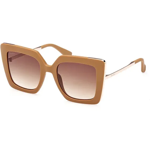 Design4-73F Sonnenbrille in Pink und Braun , Damen, Größe: 52 MM - Max Mara - Modalova