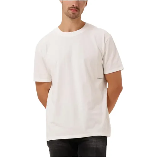 Lockere Passform Crewneck T-Shirts , Herren, Größe: L - Pure Path - Modalova