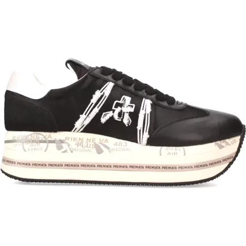 Beth Leder Sneakers mit gesticktem Logo , Damen, Größe: 39 EU - Premiata - Modalova