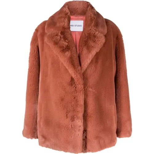 Redotched Collar Coat , female, Sizes: XS, S, M, L - Stand Studio - Modalova