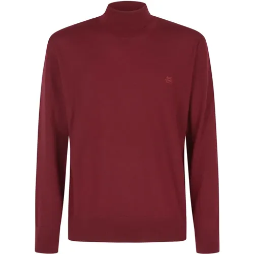 Bordeaux T-Neck Pullover Etro - ETRO - Modalova