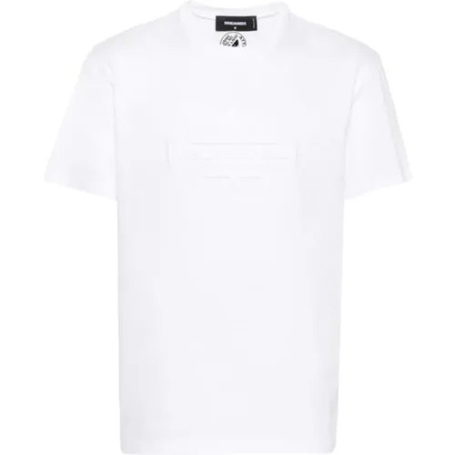 Logo Relief T-Shirt , male, Sizes: 2XL, 3XL, XL - Dsquared2 - Modalova