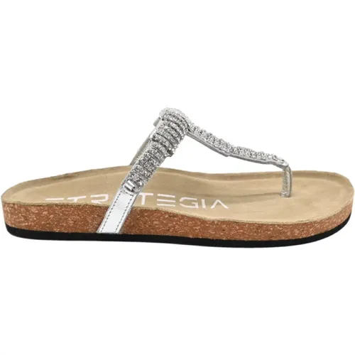 Silver Sandals - S21 Style , female, Sizes: 4 UK, 5 UK, 3 UK, 6 UK - Strategia - Modalova