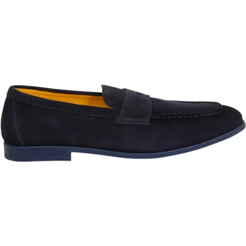 Blaue Penny Loafer Schuhe , Herren, Größe: 40 1/2 EU - Doucal's - Modalova