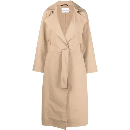 Oversized trench coat , female, Sizes: L, M - Calvin Klein Jeans - Modalova