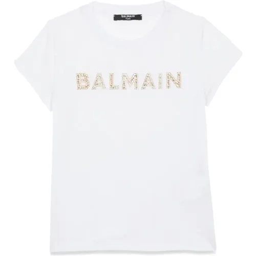 Baumwoll Logo T-Shirt Hergestellt in Italien - Balmain - Modalova