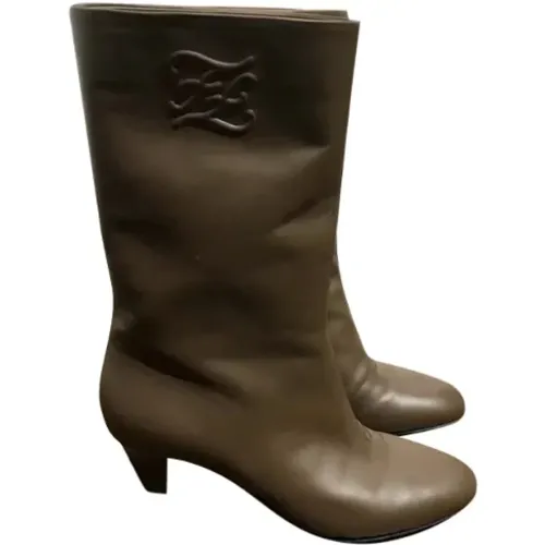 Pre-owned Leather boots , female, Sizes: 5 UK - Fendi Vintage - Modalova