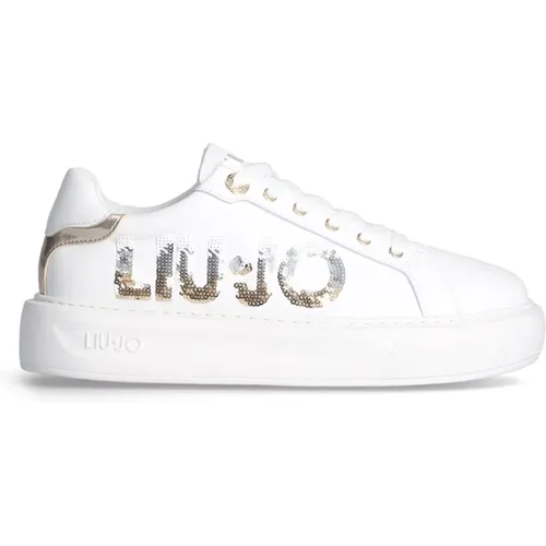 Kylie 22 Sequin Logo Sneakers , female, Sizes: 2 UK, 3 UK - Liu Jo - Modalova