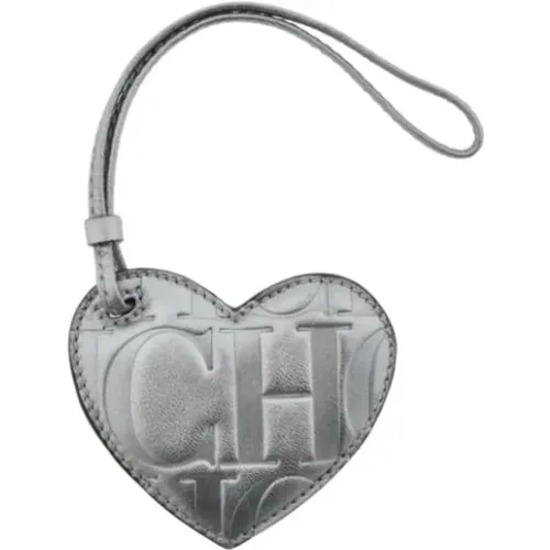 Heart Charm in Silver and , female, Sizes: ONE SIZE - Carolina Herrera - Modalova