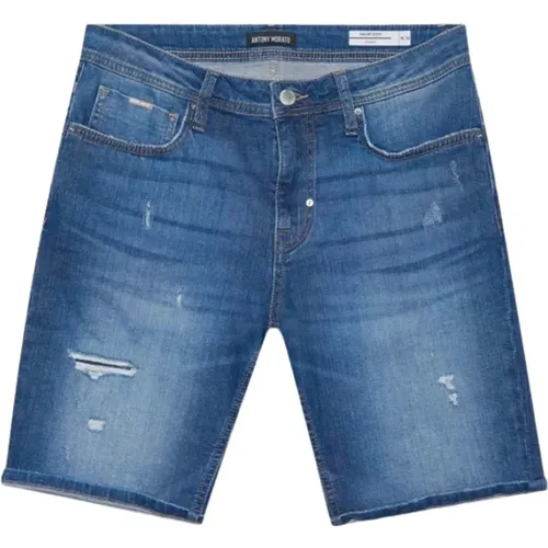 Denim Shorts Blau Bermuda Stil , Herren, Größe: W29 - Antony Morato - Modalova
