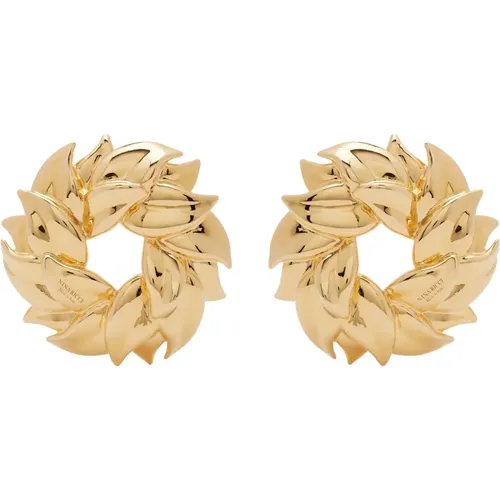 Gold Petal Twist Earrings , female, Sizes: ONE SIZE - Nina Ricci - Modalova