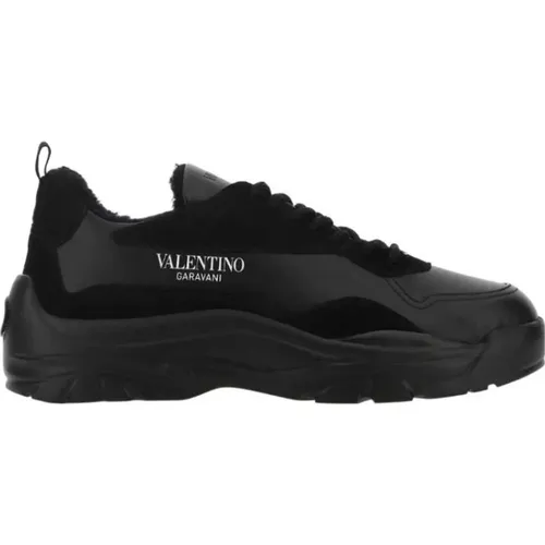 Gumboy Leather and Suede Sneakers , male, Sizes: 7 UK, 6 UK - Valentino Garavani - Modalova