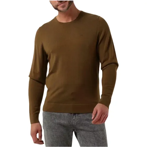 Superior Wool Crew Neck Sweater , Herren, Größe: XL - Calvin Klein - Modalova