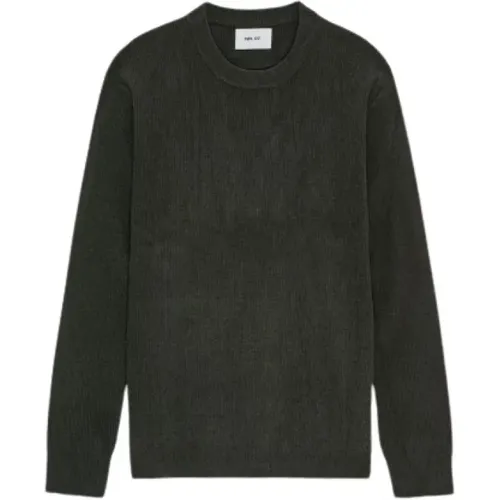 Round Neck Ribbed Sweater , male, Sizes: S, XL, M, L - Nn07 - Modalova