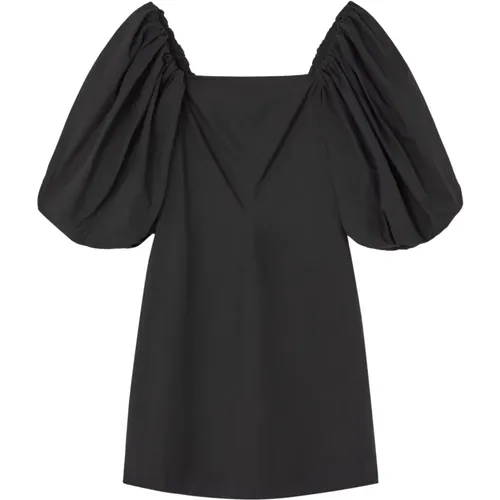 Schwarze Kleider für Frauen , Damen, Größe: L - Ganni - Modalova
