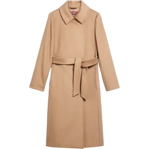 Coats Camel , female, Sizes: L, M - Max Mara Studio - Modalova