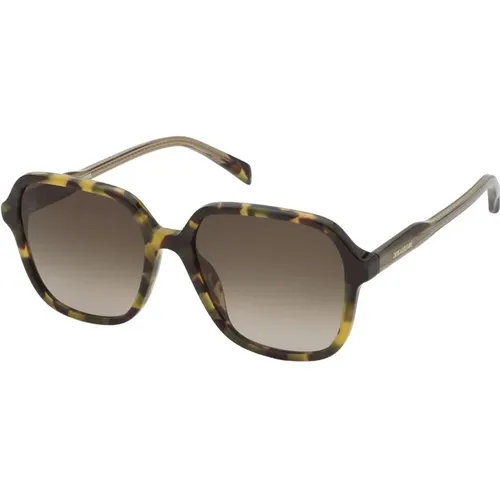 Montura Brillante Burdeos/La Habana Sunglasses , female, Sizes: 55 MM - Zadig & Voltaire - Modalova