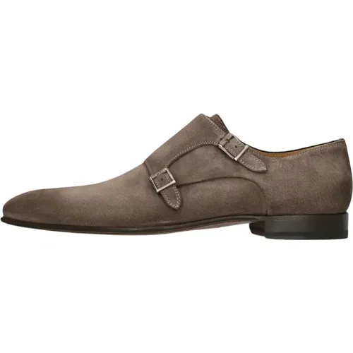 Herren Wildleder Monk Strap Schuhe , Herren, Größe: 43 1/2 EU - Magnanni - Modalova