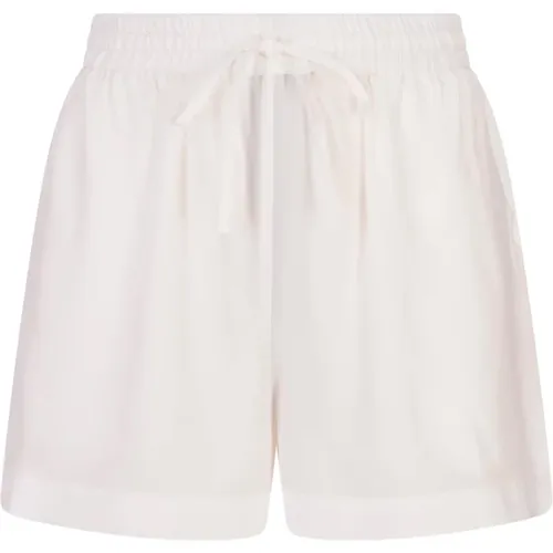 Weiße Seiden-Shorts mit elastischem Bund , Damen, Größe: S - P.a.r.o.s.h. - Modalova