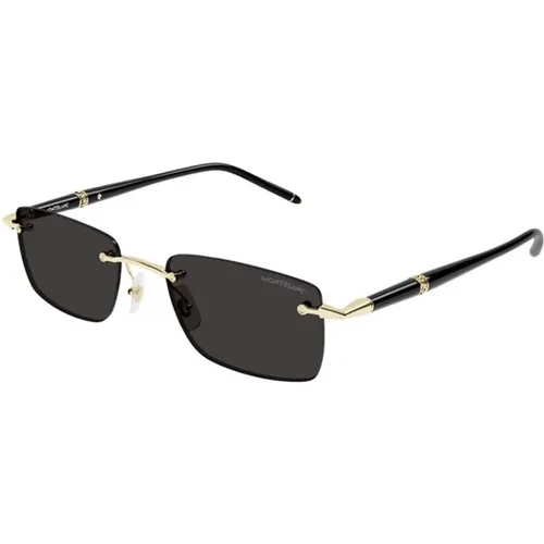 Gold Graue Sonnenbrille Mb0344S 001 - Montblanc - Modalova