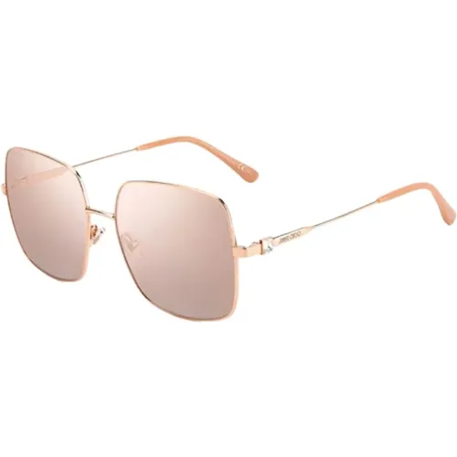 Rosa Metall Sonnenbrille für Frauen - Jimmy Choo - Modalova