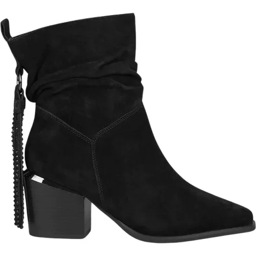 Ruched Ankle Boots with Pendant Embellishment , female, Sizes: 4 UK, 5 UK, 2 UK - Alma en Pena - Modalova