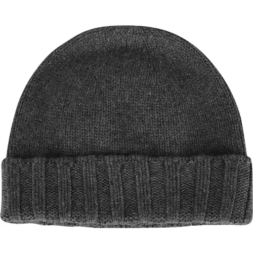 Cashmere Beanie Hat Anthracite , male, Sizes: ONE SIZE - Drumohr - Modalova