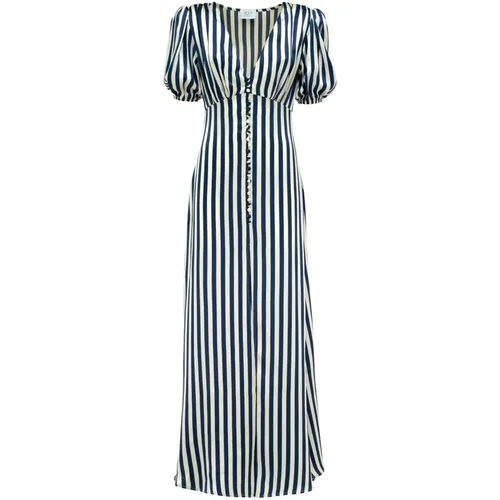 Striped Viscose Long Dress , female, Sizes: S, 2XS, XS - MVP wardrobe - Modalova