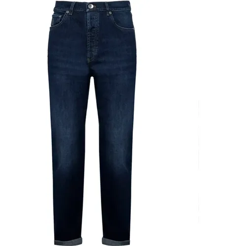 Blaue Jeans Klassischer Stil , Herren, Größe: XL - BRUNELLO CUCINELLI - Modalova