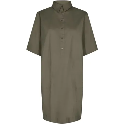 Olive Night Shirt Dress , female, Sizes: L - MOS MOSH - Modalova