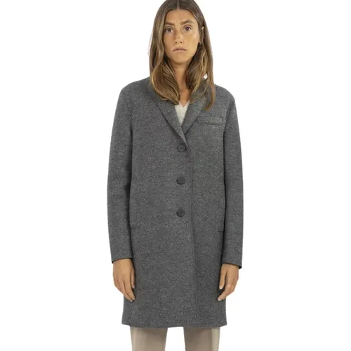 Pressed wool topcoat with three buttons , female, Sizes: M, S - Harris Wharf London - Modalova