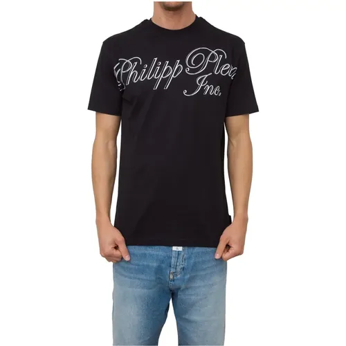 Round Neck T-shirt , male, Sizes: L, XL, M, S - Philipp Plein - Modalova