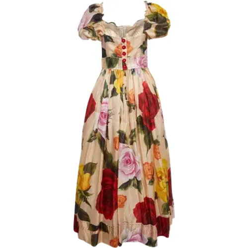 Pre-owned Silk dresses , female, Sizes: L - Dolce & Gabbana Pre-owned - Modalova