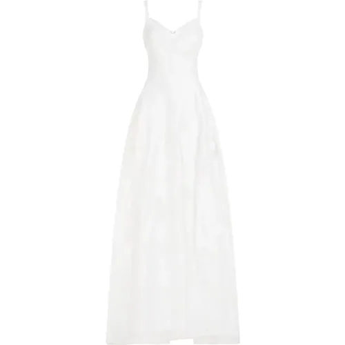 Weiße Leinen Lange Kleid - Ermanno Scervino - Modalova