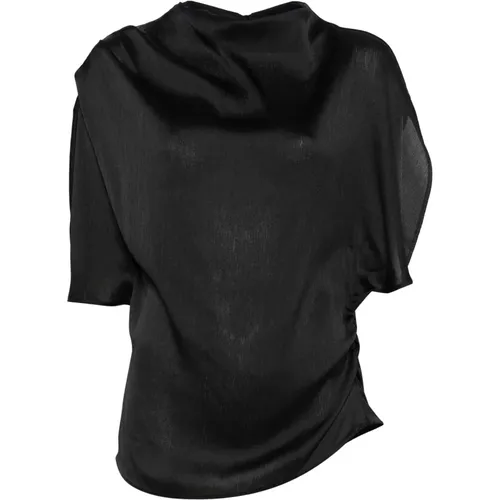 Casual Schwarze Bluse , Damen, Größe: L - pinko - Modalova