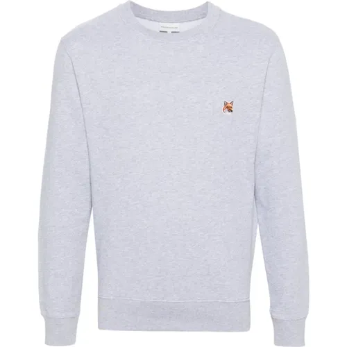 Mens Clothing Sweatshirts Grey Ss24 , male, Sizes: M, L, S, XL - Maison Kitsuné - Modalova