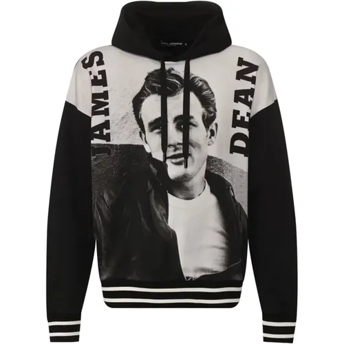 Schwarzer James Dean Sweatshirt für Herren , Herren, Größe: M - Dolce & Gabbana - Modalova