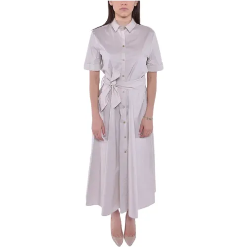 Poplin Shirt Dress with Belt , female, Sizes: L, XL, S - Woolrich - Modalova