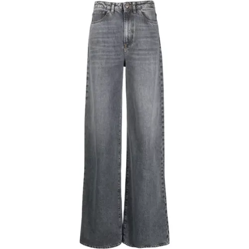 High-rise wide-leg jeans grey , female, Sizes: W25 - 3X1 - Modalova