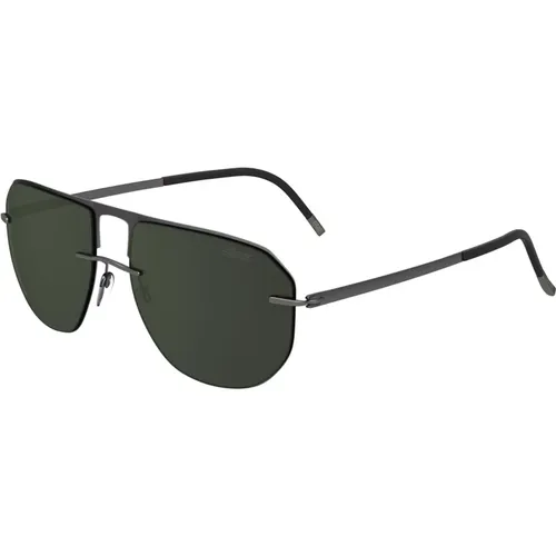 Accent Shades Sonnenbrille Anthrazit/Grün , Herren, Größe: ONE Size - Silhouette - Modalova
