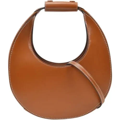 Mini Moon Handbag - - Tan - Leather , female, Sizes: ONE SIZE - Staud - Modalova