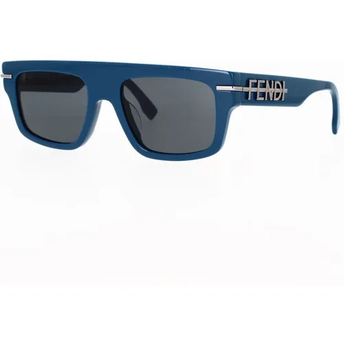 Graphy Sonnenbrille - Blauer Rahmen, Blaue Gläser - Fendi - Modalova