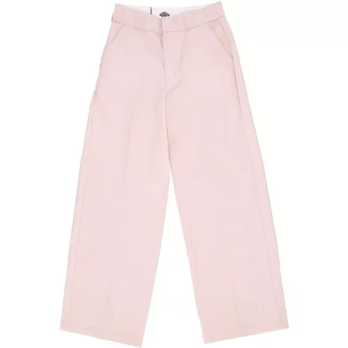 Strukturierte Stoff Lange Hose Peach Whip , Damen, Größe: W31 - Dickies - Modalova