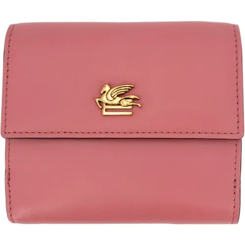 Leather Pegasus Wallet , female, Sizes: ONE SIZE - ETRO - Modalova