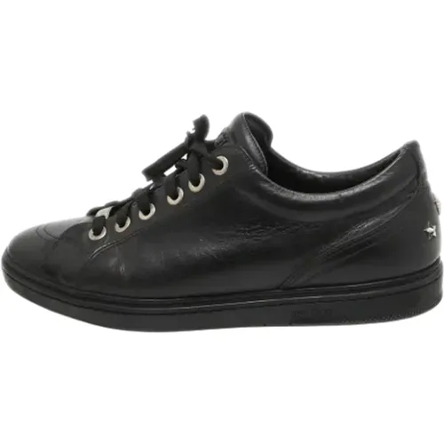 Pre-owned Leather sneakers , female, Sizes: 10 1/2 UK - Jimmy Choo Pre-owned - Modalova