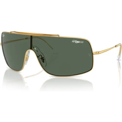 Square Metal Sunglasses Green Lenses , unisex, Sizes: ONE SIZE - Ray-Ban - Modalova