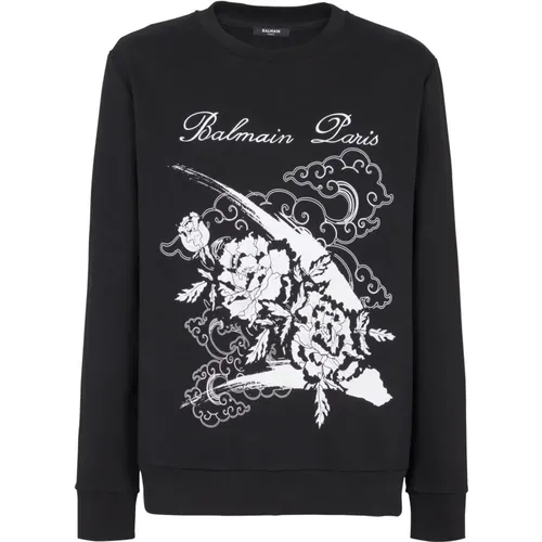 Blumenmuster-Sweatshirt Balmain - Balmain - Modalova