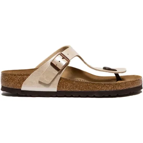 Weiße Perl Flip Flops , Damen, Größe: 37 EU - Birkenstock - Modalova