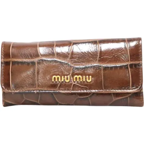 Pre-owned Leather home-office , unisex, Sizes: ONE SIZE - Miu Miu Pre-owned - Modalova